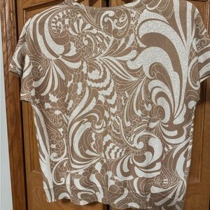 Talbots Tan Boxy Short Sleeve T-Shirt